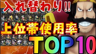 入れ替わりがやばい‼︎新キャラは？140S‼︎上位帯使用率TOP10‼︎【バウンティラッシュ】