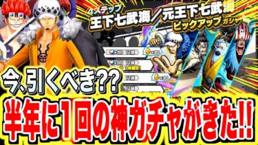 念願の王下七武海ガチャがきた！！運営が神すぎる！！【バウンティラッシュ】